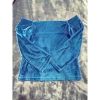 ราคา เสื้อแขน3ส่วน ปาดไหล่ กำมะหยี่ (4737345116)