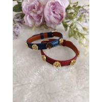 ราคา Tory Burch กำไลข้อมือ หนัง logo ทอง (25661748408)