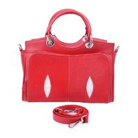 ราคา กระเป๋า กระเป๋าหนังปลากระเบนผสมหนังวัวแท้ ทรงถือ/สายสะพาย รุ่น SP 02 (1610662602)