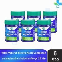 ราคา Vicks Vaporub วิคส์ วาโปรับ ยาทาระเหยบรรเทาอาการหวัด คัดจมูก 25 กรัม [6 ขวด] (26305412868)