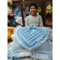 ราคา หมอนงานบวช หมอนนาค หมอนบวช สีฟ้ามีมาลัย ขนาด21*29นิ้ว ใบละ1200บาท ใส่นุ่นพร้อมใช้งาน (9145700703)