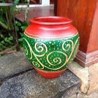 ราคา โอ่งดินเผา สูง 20 ซม. โอ่ง โอ่งน้ำ โบราณ มีลวดลาย ทำสีสวย ตกแต่งบ้าน สวน สวนหย่อม ร้านค้า กิจการ ของขวัญ ของที่ระลึก (23872841481)