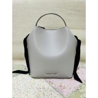 ราคา Charles and Keith Velvet Bow Detail Bucket Bag - Grey (20368039830)