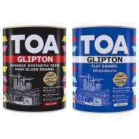 ราคา (1 ลิตร) สีน้ำมันขาว-ดำ เงา/ด้าน TOA Glipton (ทีโอเอ กลิปตั้น) (41223001593)