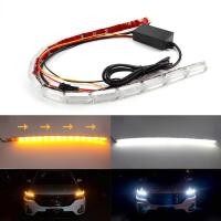 ราคา สายไฟหน้า LED DRL 12V 24V อเนกประสงค์ ยืดหยุ่น สําหรับรถยนต์ 2 ชิ้น (19472598397)