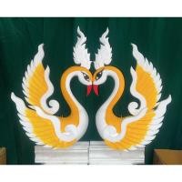 ราคา หงส์แกะสลักโฟมขาวเหลืองสูง 70cm 1คู่ สำหรับงานประดับตกแต่งฉาก ดอกไม้ งานต่างๆ (22646750607)