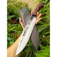 ราคา โบวี่ มีดโบวี่ (Bowie knife) มีดพก มีดเดินป่า มีดแคมป์ มีดเหน็บ 11.6” ตลป. full tang ผิวไฟ ด้ามประกบ-ฝักพะยูง หมุดโมเสค (22249944789)