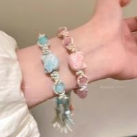ราคา สร้อยข้อมือถักลายคิตตี้สีสันสดใสมากมายในสไตล์น่ารัก สำหรับนักเรียน (44118805535)