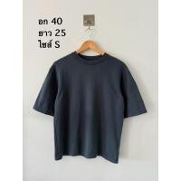 ราคา เสื้อยืดลายริ้วน้ำเงินอมเขียว uniqlo airism ไซส์ S (40965487807)