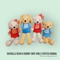 ราคา ตุ๊กตาหมีและกระต่าย ใส่เอี๊ยม ชาย-หญิง ไซร์ L Overalls Bear&Rabbit (Boy&Girl) Stuffed Animal (18566335539)