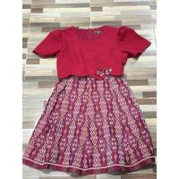 ราคา เดรสทำงาน ผ้าไทยสีแดง (25340396102)