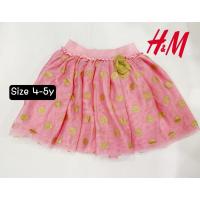 ราคา H&M กระโปรงชมพูจุดทอง size 4-5y (23984997126)