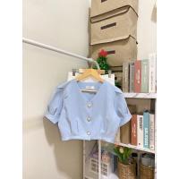 ราคา ให้ไลฟ์แจ้งได้ค่ะ Used ✨เสื้อครอปแขนพองป้าย Amity สีฟ้าผ้าหนาผ้าดี ✨ (26558162558)