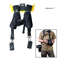 ราคา ✡Allbuy Double Dual Shoulder Camera Neck Strap Quick Release สําหรับกล้อง Digital SLR DSLR (40166917056)