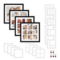 ราคา กรอบรูปภาพตัดปะ 4 ชิ้น 25x25 ซม. กรอบรูปภาพตัดปะพร้อมกรอบรูปติดผนัง (29583274183)