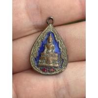 ราคา เหรียญหลวงพ่อวัดไร่ขิง อ.สามพราน จ.นครปฐม จัดสร้างในปี พ.ศ.๒๕๒๔ (ลงยาสีน้ำเงิน.สีแดง) (42661004740)