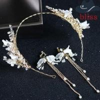 ราคา BLISS ของตกแต่งผมและพู่ต่างหูเจ้าสาวแบบหรูหรา ประณีตจากคริสตัล Swarovski และเรซิ่น สีทอง/เงินพร้อมไข่มุข เพื่องานแต่งงาน (41220383778)