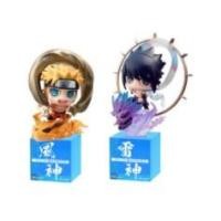 ราคา NARUTO Shippuden: Fuujin Naruto Uzumaki & Raijin Sasuke Uchiha Set Petit Chara Land (MegaHouse) (4659122842)