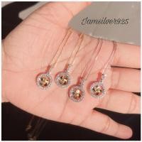 ราคา สร้อยคอพร้อมจี้กังหันเงินแท้925/ชุบทองคำขาว (23238257889)