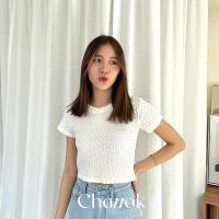 ราคา ‼️Basic crop‼️ เสื้อครอปแขนสั้นผ้าย่น เสื้อครอปน่ารัก ครอปแขนสั้นสีขาว ครอปแขนสั้นเบสิค พร้อมส่ง (13674200520)