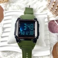 ราคา Sport LED นาฬิกาผู้หญิงผู้ชายใส่ได้หน้าปัดดิจิตอลสายสปอร์ตสีเขียวเข้มSPLED2 (24512499711)