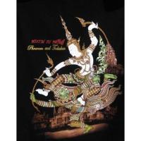 ราคา เสื้อยืดลายไทย ลายพระรามรบทศกัณฐ์​ (5545270655)