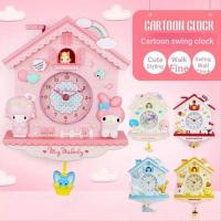 ราคา HelloKitty Gemini Cinnamon Dog การ์ตูนน่ารักแบตเตอรี่ Swing Wall Clock นาฬิกา Melody นาฬิกาแขวน (18284628959)