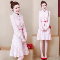 ราคา ชุดเดรสสีชมพูโอรส ผ้าชีฟองเนื้อดี (7335909142)