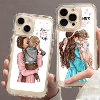 ราคา DG128 แม่และทารก LOVE สําหรับ iPhone 11 12 13 14 15 16 PRO Max 12 13 Mini โปร่งใส Carcasa ฝาครอบโทรศัพท์ (40217670127)