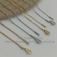 ราคา สร้อยสแตนเลสแท้ลายกระดูกงู สีทอง-สีเงิน ไม่ลอกไม่ดำ สี18K 18นิ้ว (25781863681)