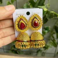 ราคา ต่างหูทรงระฆังสีทองอลังการแบบสวยๆ สไตล์อินเดีย พร้อมส่งค่ะ (3463597542)