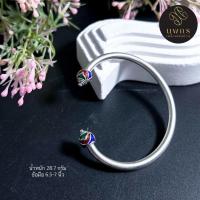 ราคา กำไลหัวบัว ลงยา 3 สี ข้อมือ 6.5-7 นิ้ว เงินแท้ 92.5% (44356825319)