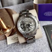 ราคา แท้ 100% FOSSIL Bannon Multifunction Smoke Stainless Steel Unisex Watch BQ2491 (22929139224)