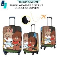 ราคา น่ารัก Line Friends Travel หนากระเป๋าเดินทาง protector ยืดหยุ่นกระเป๋าเดินทางป้องกันฝุ่นฝาครอบกันน้ํา Fit 18-32 นิ้ว (S-XL) (28588738303)