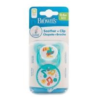 ราคา Dr.Brown's : DRBPV11002 จุกนมหลอก PreVent BUTTERFLY SHIELD Soother - Stage 1 plus Clip (2040359288)