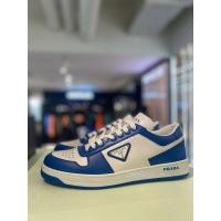 ราคา Prada/Prada รองเท้าผู้หญิง 22 รองเท้าผ้าใบหนังสไตล์ใหม่โลโก้สามเหลี่ยมการจับคู่สี Lace-Up รองเท้าผ้าใบลําลองผู้ชาย (42722562219)