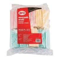 ราคา Aro เอโร่ หลอดกาแฟสั้น 215 เส้น x10 แพ็ค หลอดสั้น หลอด (22220239362)