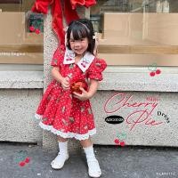 ราคา FLAT2112 ADG0028 : BABY CHERRY PIE DRESS ชุดเด็กผู้หญิง ลายเชอร์รี่ คริสมาสต์ (23162766182)