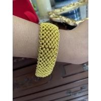 ราคา ข้อมือทองหุ้มเหมือนแท้ ลายพิกุลเต้มเส้น หนัก 3 บาท ยาว 17 Cm. (12524877756)