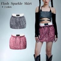 ราคา Merge Flash Sparkle Skirt (pink-M) (25310654079)