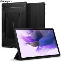 ราคา Spigen Rugged Armor Pro Case Samsung Galaxy Tab S7 FE 12.4 - Casing Pen Holder Black Soft Cover Black Original Shock Flip Cover Ori Stand (29434872564)