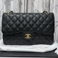 ราคา Chanel Classic 12” GHW Caviar Black Holo 27แท้% (25316161098)