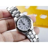 ราคา นาฬิกา Vintage มือสองญี่ปุ่น CASIO Wave Cepter ระบบ QUARTZ ผู้หญิง ทรงกลม กรอบเงิน หน้าขาว หน้าปัด 30มม ตัวเรือนสแตนเลส (28034079316)