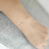 ราคา สร้อยข้อมือทองคำแท้แบบเรียบง่ายกำไลข้อมือที GOLDtutu 14K (28453685739)