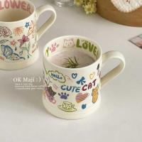 ราคา ถ้วยสร้างสรรค์ถ้วยอาหารเช้ามูลค่าสูงถ้วยสไตล์ครีมน้ําดื่มในครัวเรือนถ้วยน้ําเซรามิกถ้วยกาแฟแก้ว (43672457317)