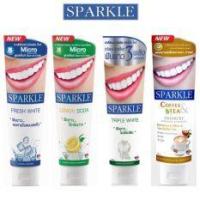 ราคา Sparkle ยาสีฟัน ขนาด 100 กรัม มี 4 สูตร (White/ Lemon Soda/ Triple White/ Coffee&Tea/mouthwash (962880329)