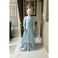 ราคา ชุดราตรีเด็กโต(ไซส์ 10-12 ขวบ)สีฟ้า (24420857389)