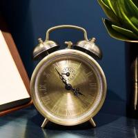 ราคา ♞,♘ทองแดงบริสุทธิ์ทองเหลืองRetro Brushed Old-Fashioned Mechanical ClockworkนาฬิกาปลุกไขลานนาฬิกาFen (26667568320)