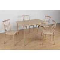 ราคา [HOT DEAL] ชุดโต๊ะอาหารสไตส์มินิมอล เหล็กผสมไม้ ขนาด 4 ที่นั่ง (ลูกค้าประกอบเอง) (29585945311)