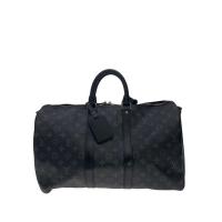 ราคา LOUIS Vuitton Boston bag Keepall Bandoulière 45_Monogram Eclipse pvc BLK Direct from Japan Secondhand (43922575852)